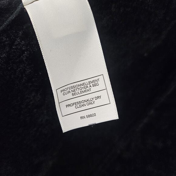 Vintage Leon Max Black Shearling Short Coat Open Short Jacket Womens M/L Y2K - Picture 10 of 11